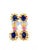 Bochic "Capri" Blue & Multi Sapphire & Ruby Earrings Set In 18K Gold & Silver For Sale - Image 17 of 18