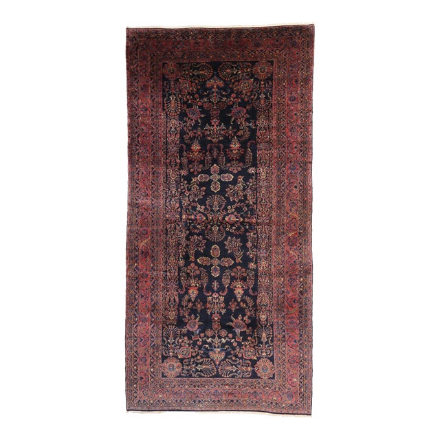 Oversized Antique Persian Sarouk Rug - 12'00 X 25'00 For Sale