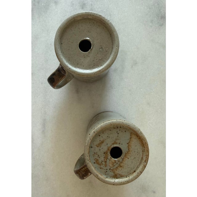 Brown Pair of Vintage Stoneware Centerpoint Salt and Pepper Shakers For Sale - Image 8 of 8