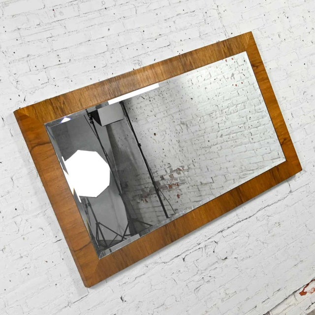 Wood Vintage Modern Rosewood Large Mirror by Milo Baughman for Thayer Coggin For Sale - Image 7 of 13