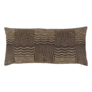 Schumacher El Dorodo Lumbar Pillow In Bronze For Sale