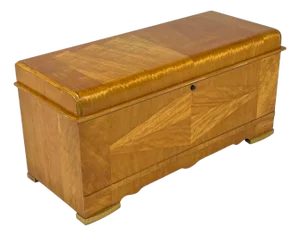 Cavalier Waterfall Art Deco Flame Mahogany Cedar Blanket Chest