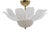 Murano Glass Ceiling Light with White Glass Flower-Shaped Petals, 2000 For Sale