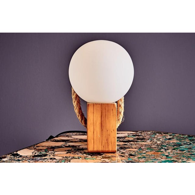 Table Lamp with Sculpted Pine Block from Temde, 1960s For Sale - Image 4 of 16