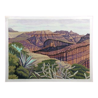 Gordon Mortensen "Apache Trail" Woodcut Reduction Limited Edition 1982 For Sale