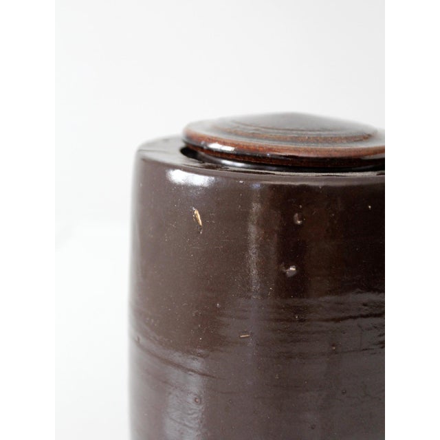 Ceramic Vintage Studio Pottery Lidded Canister For Sale - Image 7 of 11