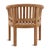Contemporary Outdoor Slatted Teak Horseshoe Chair For Sale - Image 3 of 6