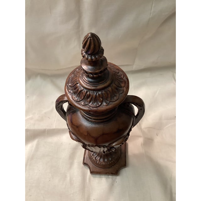 1980s 1980s Neoclassical Style Brass Urn For Sale - Image 5 of 5