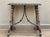 Spanish 19th Century Spanish Side Table With Hand Carved Lyre Leg and Iron Stretcher For Sale - Image 3 of 11