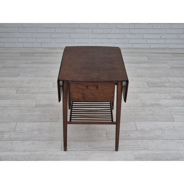 Mid-Century Modern Vintage Danish Foldable Coffee Table, 1950s For Sale - Image 3 of 18