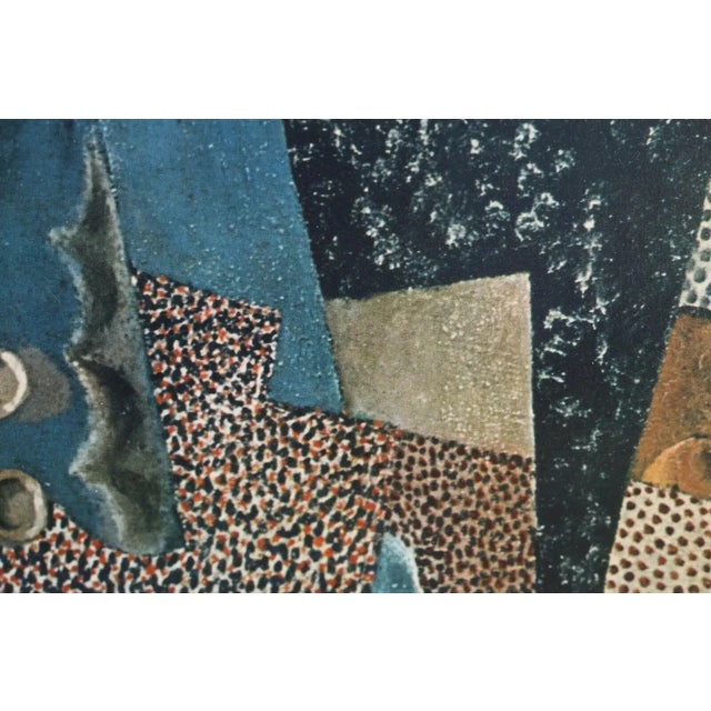 1960s After Picasso, Vintage Litho-Print 28 X 19 In. Modern Abstract Cubism "Man With Pipe" 1915, Framed For Sale - Image 11 of 15