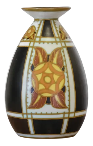 Art Deco Pottery Vase by Charles Catteau for Boch Frères Keramis, 1930s
