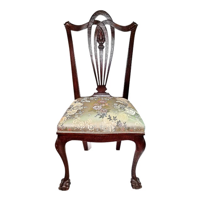 Antique Chippendale Splayback Side Chair For Sale