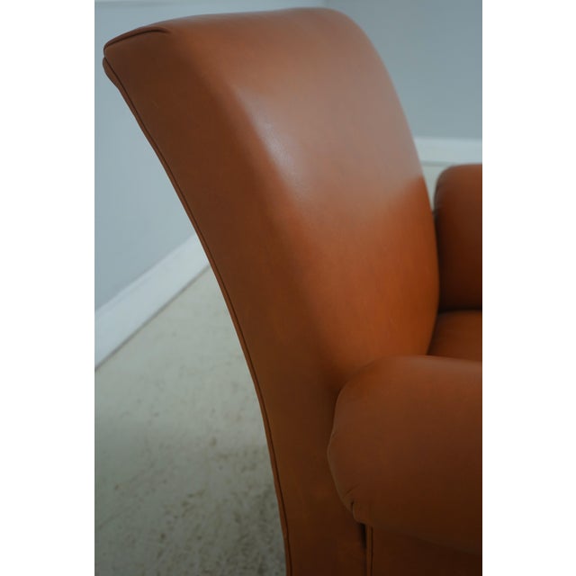 Brown Pair of George Smith Butterfly Leather Club Chairs For Sale - Image 8 of 18