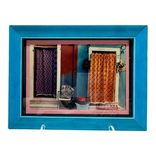 Signed 1983 Burano Italy Colorful Doorways Art Photography Framed For Sale