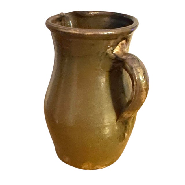 Circa 1950 Stoneware Pottery Pitcher For Sale - Image 4 of 10