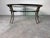 1980s 1980s Vintage Two-Tier Hand-Hammered Metal & Glass Round Coffee Table For Sale - Image 5 of 12