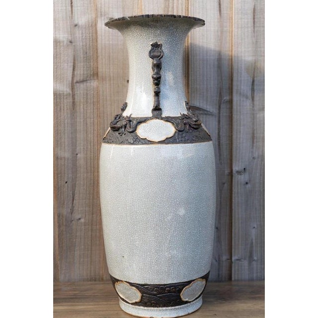 An impressive large Chinese porcelain vase dating to the second half of the 19th century, during the Qing dynasty, and...