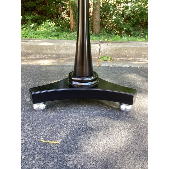 Late 20th Century Neoclassical Style Black Marble Top Guerridon Side Table For Sale - Image 4 of 7