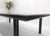 Mid Century Modern Rosewood Top Black Lacquer Base Massive Cylinder Shape Legs Dining Table MINT! 2x20" leaves, Total...