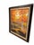 Rustic Vintage Autumn Birch Trees & Winding Creek Landscape Painting in Dark Wood Frame For Sale - Image 3 of 6