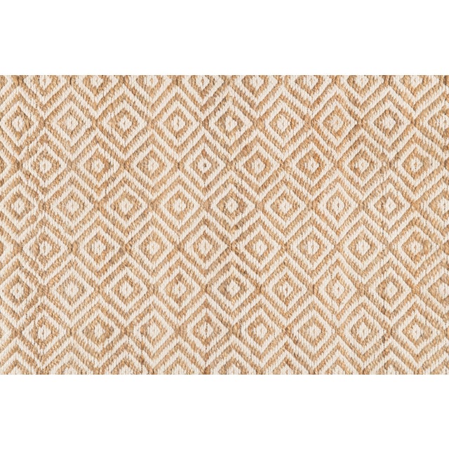 Part & Parcel Goods Textured Diamond Rug, 15'x20', Natural and Eggshell For Sale - Image 4 of 5