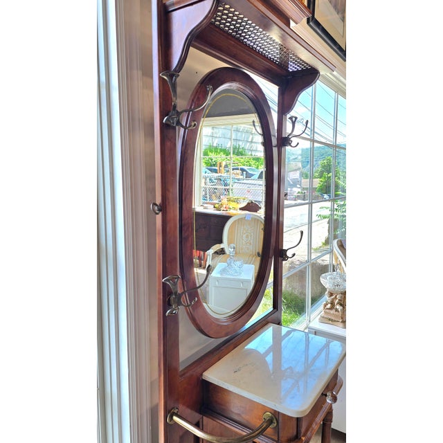 Vintage Apothecary Hallstand With Mirror For Sale - Image 9 of 10