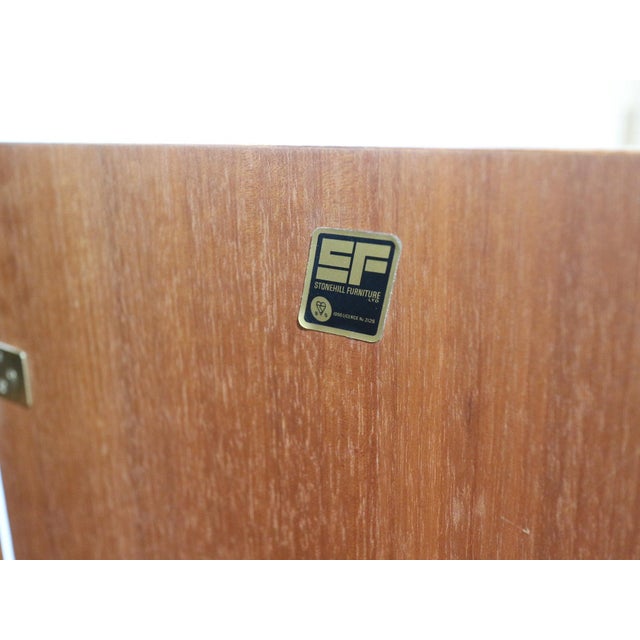 Mid Century Modern Vintage Teak Double Armoire Wardrobe by Stonehill Danish Style For Sale - Image 11 of 13