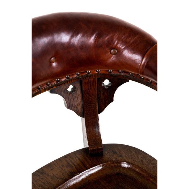 Wood Scottish Oak Ecclesiastical Chair For Sale - Image 7 of 11