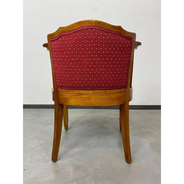 Art Deco Walnut Office Chair, 1930s For Sale - Image 10 of 11