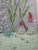 Blue Birds Awakening Garden on Blue Wallpaper Mural - Set of 7 For Sale - Image 8 of 11