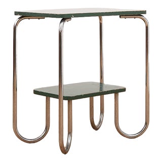 Steel Tube Console in Chrome-Plated Steel Tube and Plywood For Sale