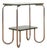 Steel Tube Console in Chrome-Plated Steel Tube and Plywood For Sale