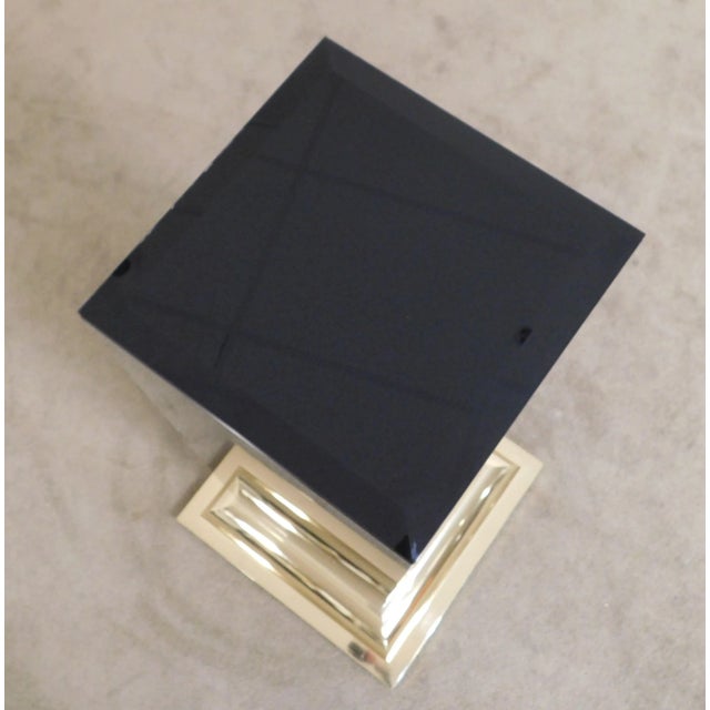 Vintage Modern Black and Gold Pedestal For Sale - Image 12 of 13