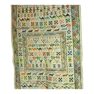 Mid 20th Century Beautiful Hand-Woven Wool Peruvian Wall Hanging For Sale