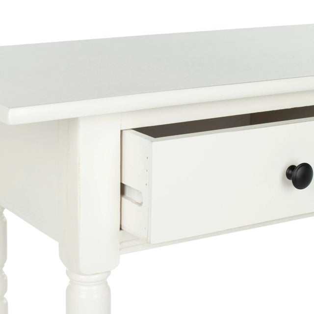 Modern Modern Two Drawer Console in Distressed Cream For Sale - Image 3 of 5