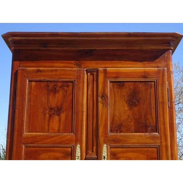 Louis Philippe Wardrobe in Light Walnut For Sale - Image 4 of 18