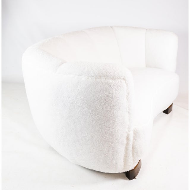 Danish Wool Banana Sofa, 1940s For Sale - Image 4 of 14