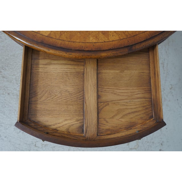 Jonathan Charles Jonathan Charles Round English Style Drum Table For Sale - Image 4 of 18