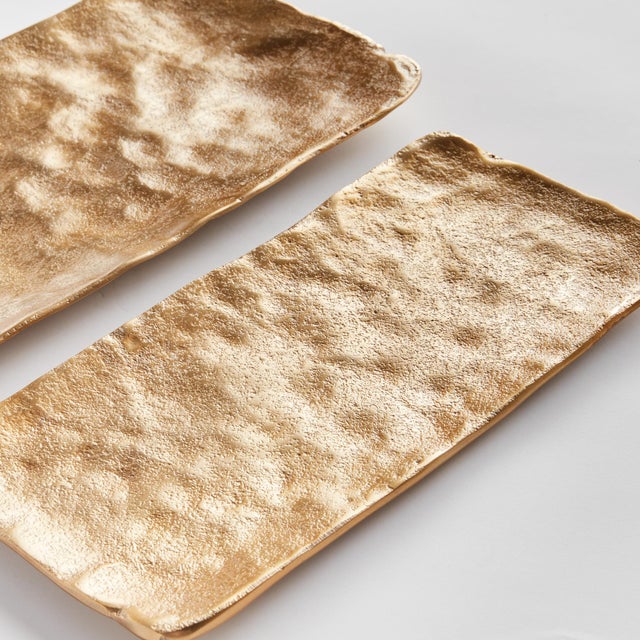 Contemporary Imani Decorative Rectangular Trays, Set Of 2 For Sale - Image 3 of 4