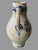 American Primitive Antique Country Blue Floral Decorated Stoneware Pitcher For Sale - Image 3 of 12