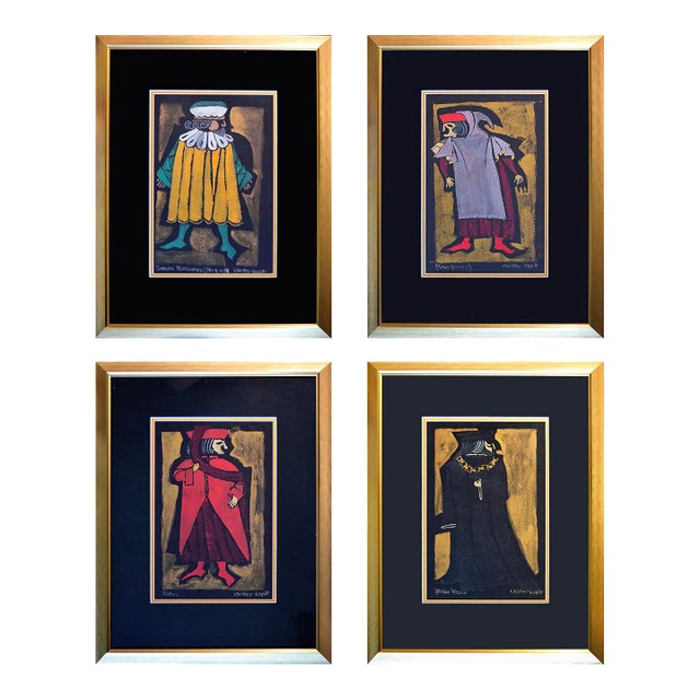 Original Framed Paintings of Characters From the Opera Simon Boccanegra by Giuseppe Verdi For Sale
