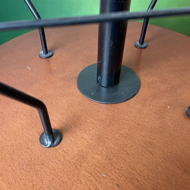 Postmodern Portuguese Wooden Side Table with Magazine Rack, 1980s For Sale - Image 6 of 10