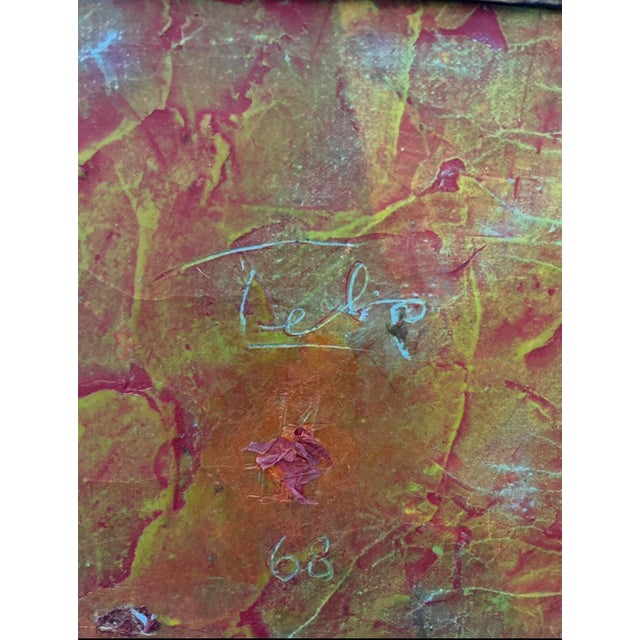 Vintage Sacha Tébo Signed Encaustic Nude Portrait Painting, 1968, Haitian Modernist For Sale - Image 4 of 11