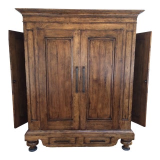 Large Custom Armoire Made From Sustanable Alder Wood. Italian County Style For Sale