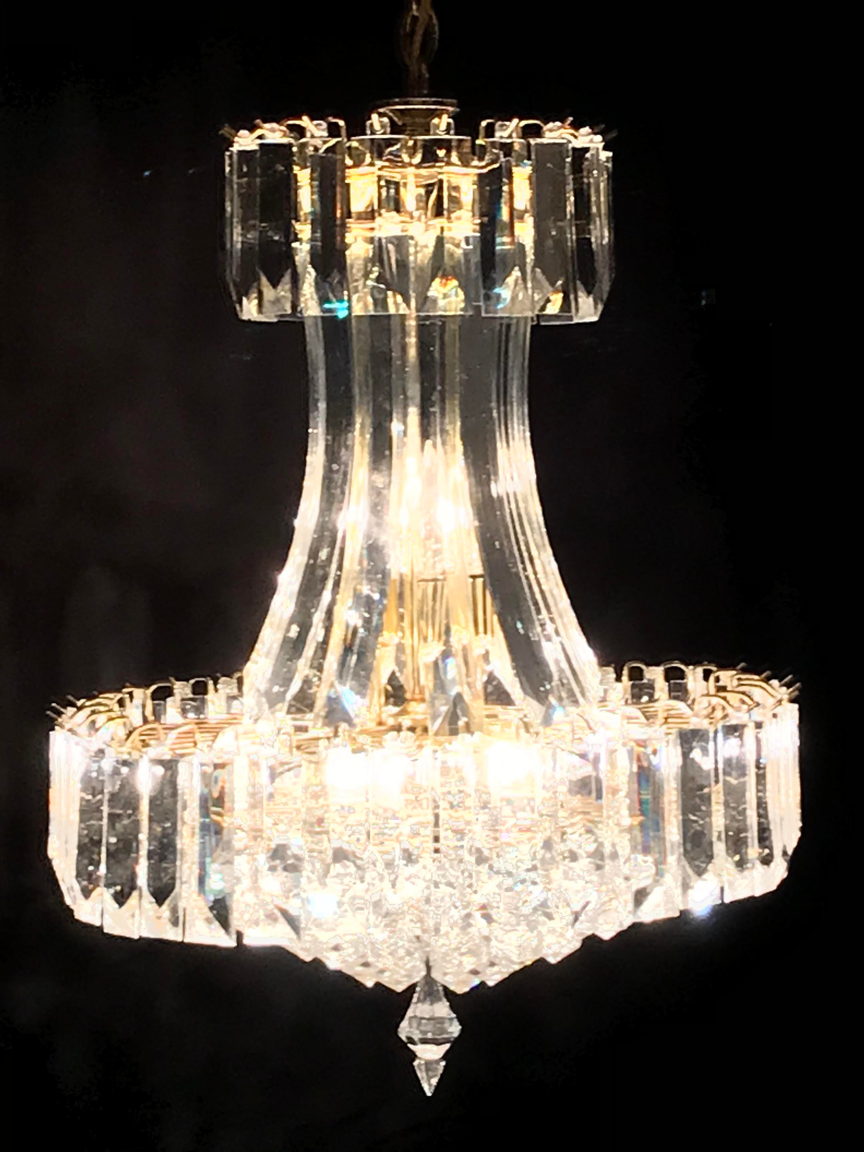 lucite chandelier modern