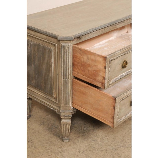 Late 20th Century Italian Two-Drawer Chest, Neoclassic Design For Sale - Image 10 of 11