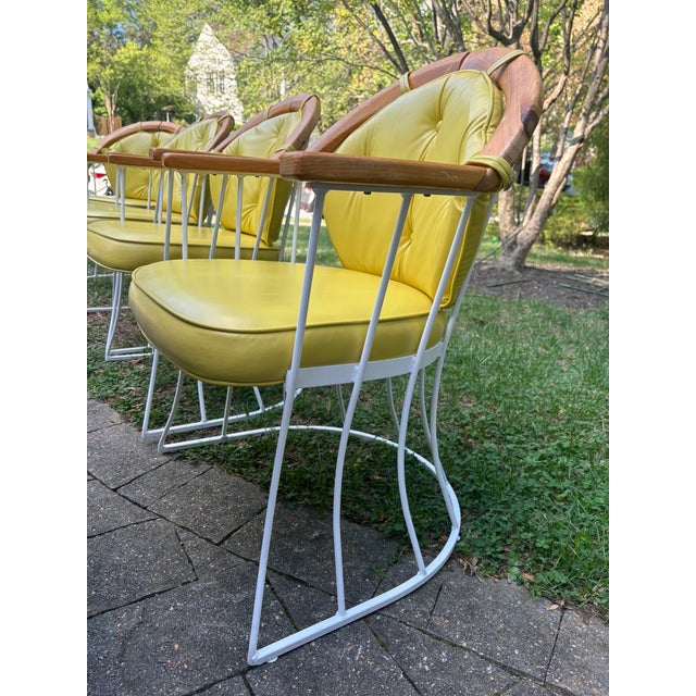 1960s Max Stout Sculptural Wrought Iron Patio Dining Set – Round Table + 4 Hoop Chairs, Atomic Modern For Sale In Baltimore - Image 6 of 14