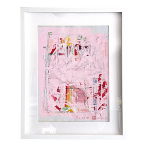 Fiesta.V Framed Abstract Pink Painting