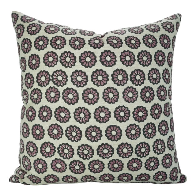 Fabdivine "Linen Blend" Decorative Throw Pillow Cover "Bulbul"- 26x26 Inch For Sale